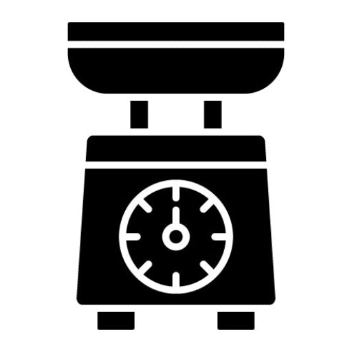 Kitchen Scale Glyph Icon