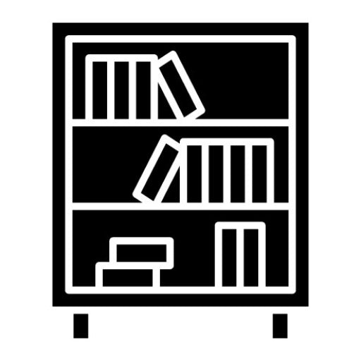 Bookshelf Glyph Icon