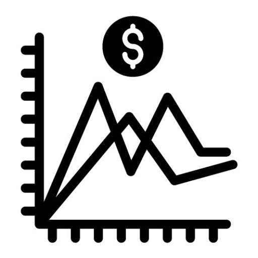 Average Dollar Sale Glyph Icon
