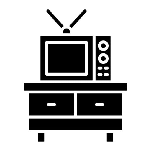 TV Stand Glyph Icon