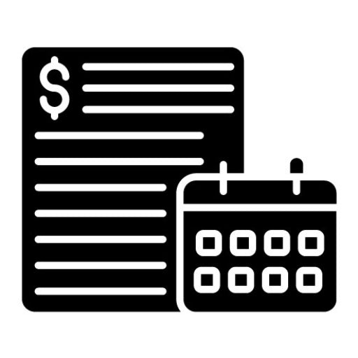 Yearly Sales Report Glyph Icon