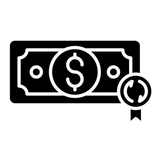 Cashback Guarantee Glyph Icon