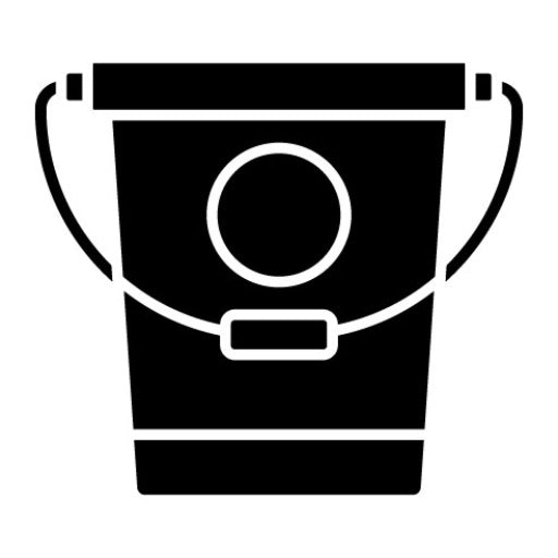 Water Bucket Glyph Icon | Homeware