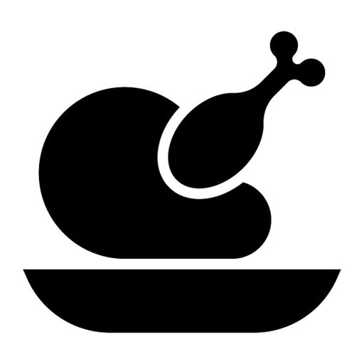 Chicken Dinner Glyph Icon