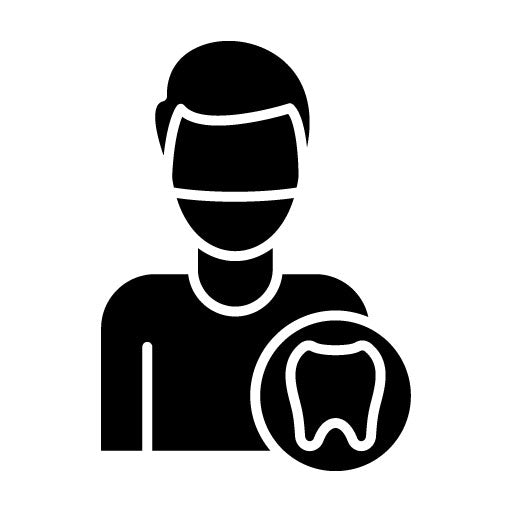 Male Dentist Glyph Icon