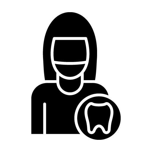 Female Dentist Glyph Icon