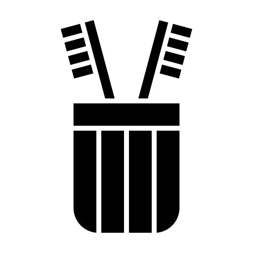 Tooth Brushes Glyph Icon