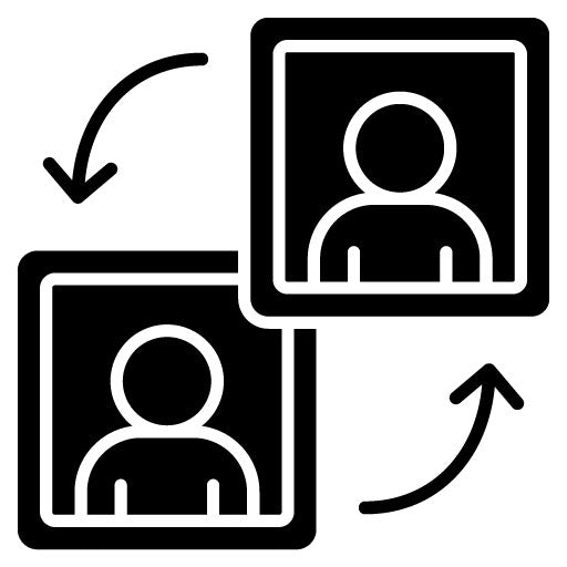 Referrals Glyph Icon | Marketing Technology