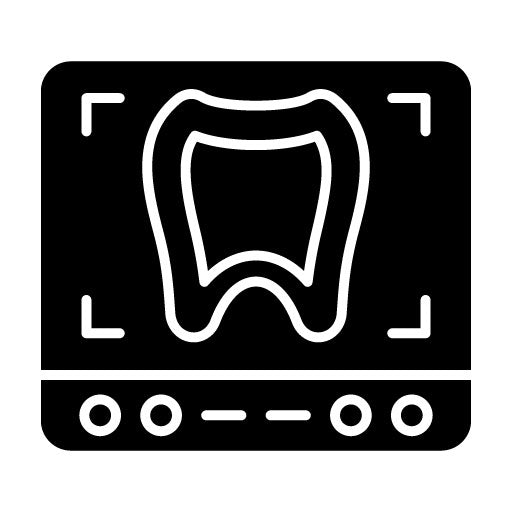 Tooth Xray Glyph Icon