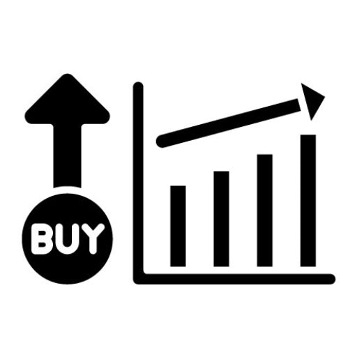 Buy Stocks Glyph Icon