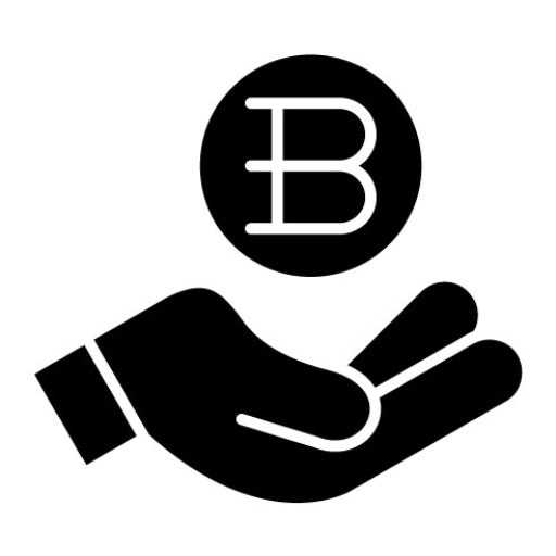 Cryptocurrency Investment Glyph Icon