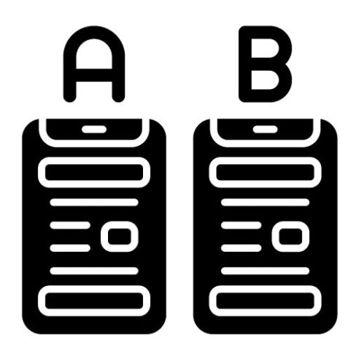 Ab Testing Glyph Icon | Copywriting
