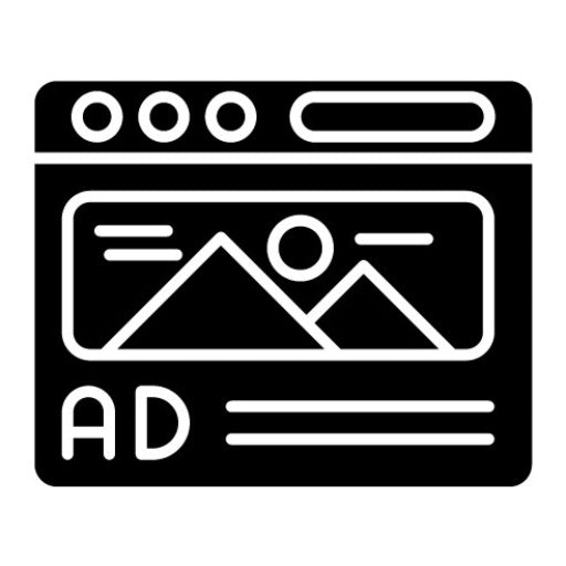 Banner Adverts Glyph Icon