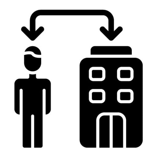 Business To Consumer Glyph Icon