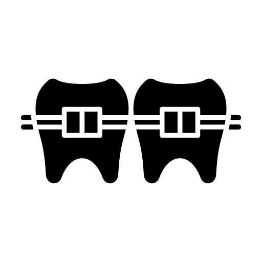 Tooth Braces Glyph Icon