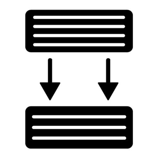Sentence Length Glyph Icon