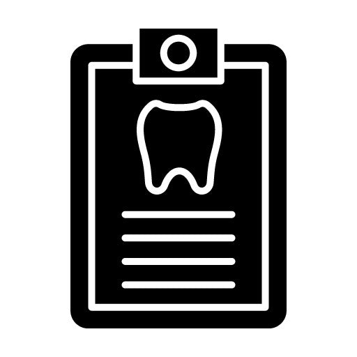 Dental Record Glyph Icon