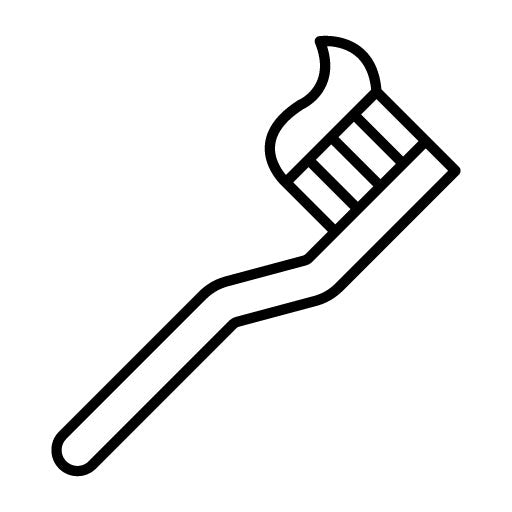 Tooth Paste on Brush Icon