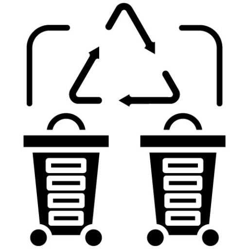 Waste Recovery Glyph Icon