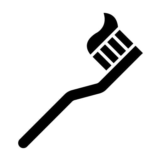 Tooth Paste on Brush Glyph Icon