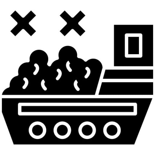 Waste Import Ban Glyph Icon