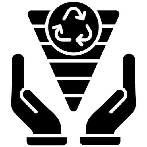 Waste Hierarchy Glyph Icon