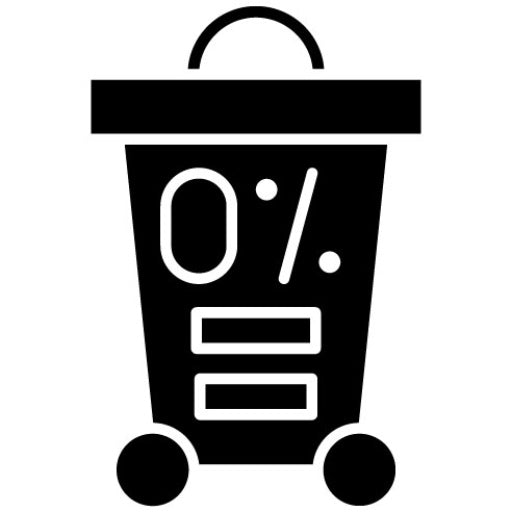 Zero Waste Glyph Icon | Economy
