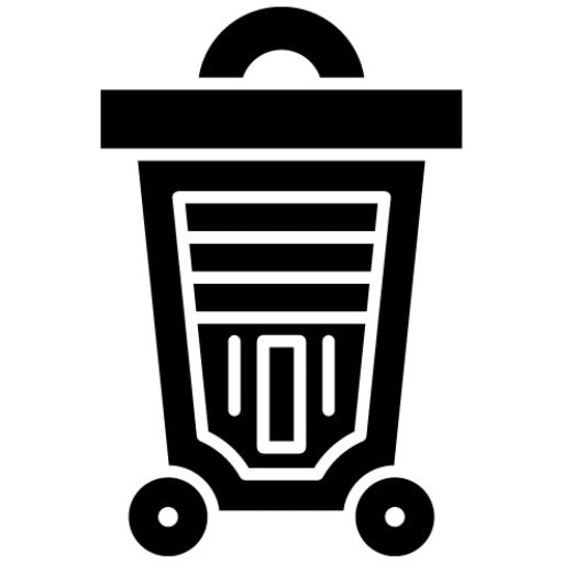 Trash Bin Glyph Icon
