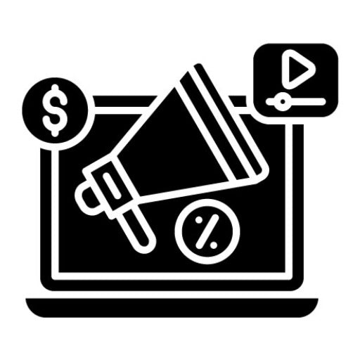 Social Media Marketing Glyph Icon | Social Media Agency