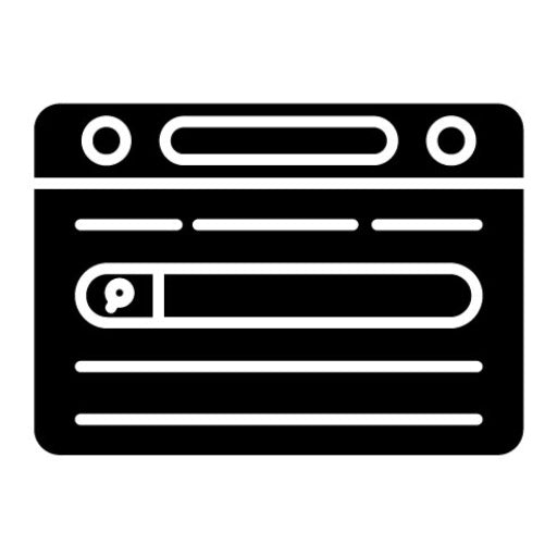 Search Engine Marketing Glyph Icon | Social Media Agency