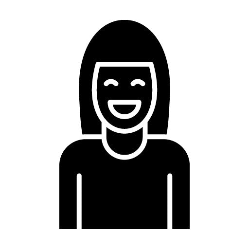 Smiling Women Glyph Icon