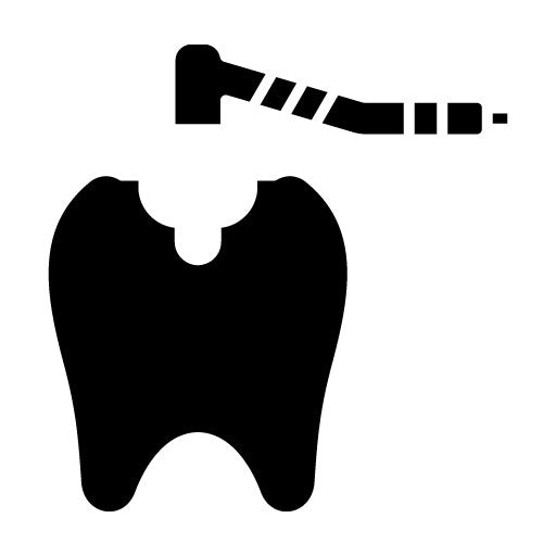 Tooth Drilling Glyph Icon