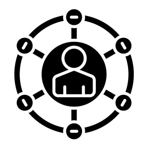 Social Media Management Glyph Icon | Social Media Agency