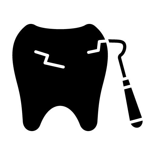 Tooth Scaling Glyph Icon