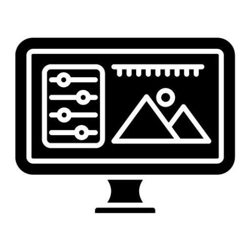 Graphic Design Glyph Icon | Social Media Agency