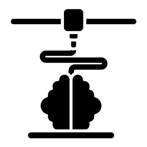 Bioprinting Glyph Icon