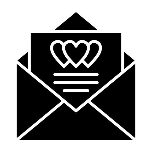 Wedding Invitation Glyph Icon