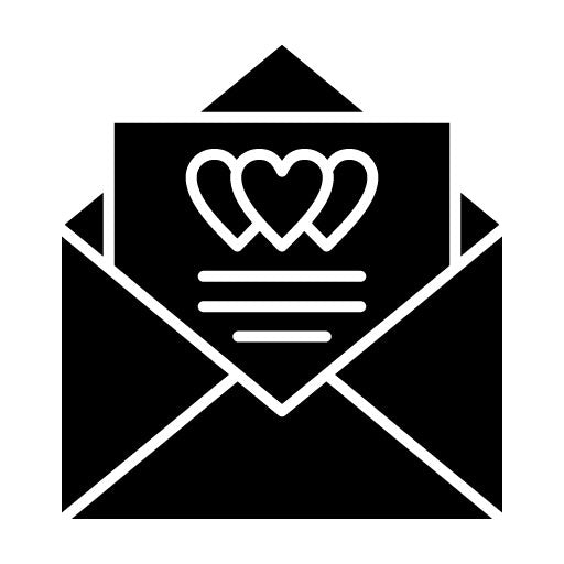 Wedding Invitation Glyph Icon