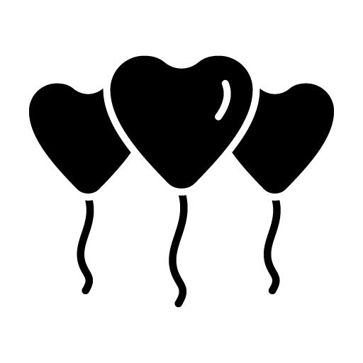 Wedding Balloon Glyph Icon