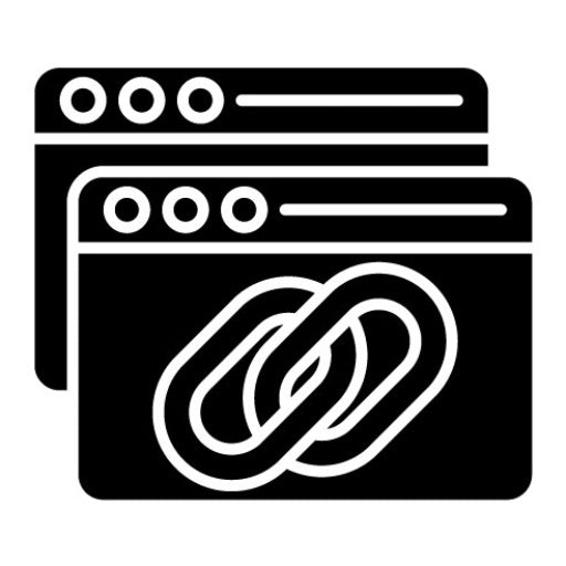 Backlink Glyph Icon | Influencer Marketing