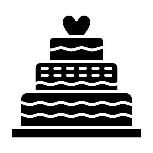 Wedding Cake Glyph Icon | Wedding
