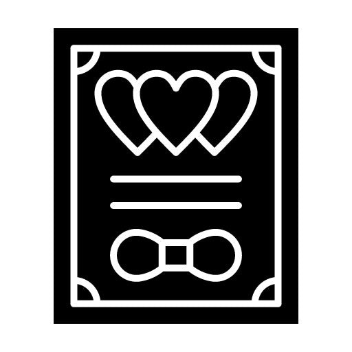 Wedding Certificate Glyph Icon