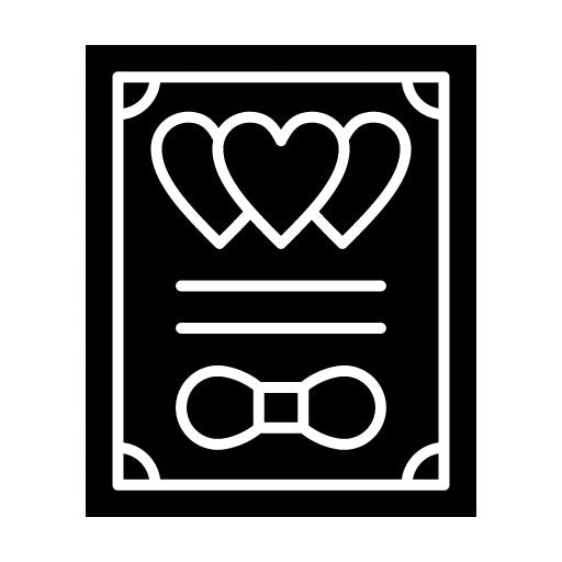 Wedding Certificate Glyph Icon