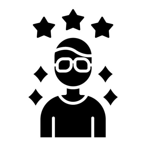 Reputation Glyph Icon | Influencer Marketing