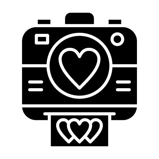 Wedding Camera Glyph Icon