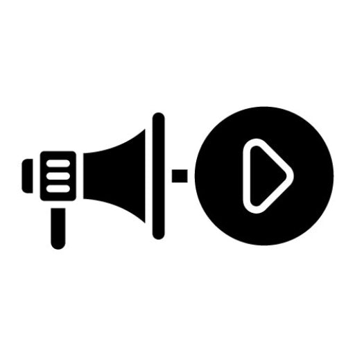 Video Marketing Glyph Icon | Influencer Marketing