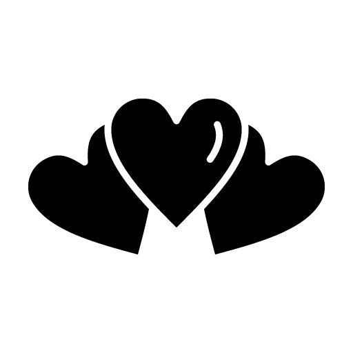 Hearts Glyph Icon