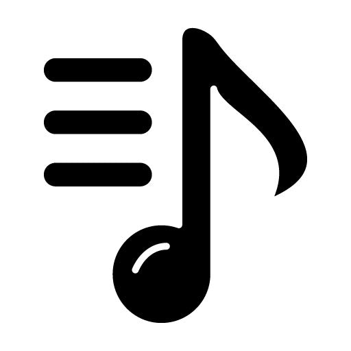 Musical Note Glyph Icon