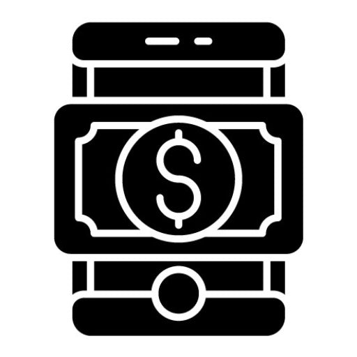 Online Income Glyph Icon