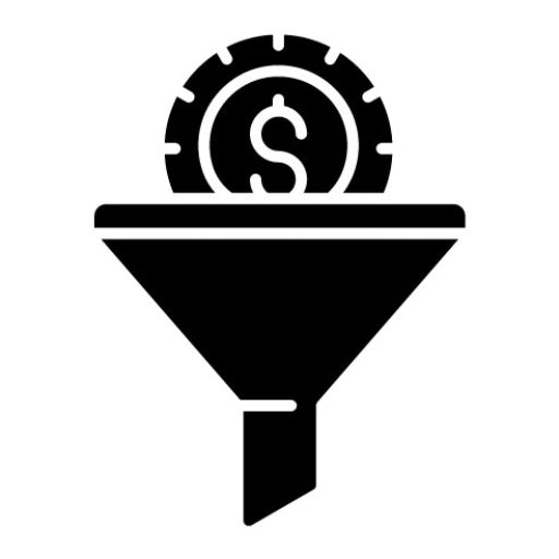 Sales Funnel Glyph Icon